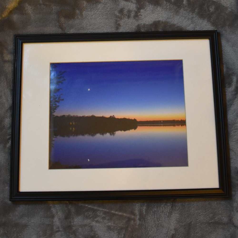 8x10 Twilight Reflection on the Lake Photograph